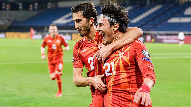 关于马其顿国家队击败对手，晋级明年欧锦赛突围的信息